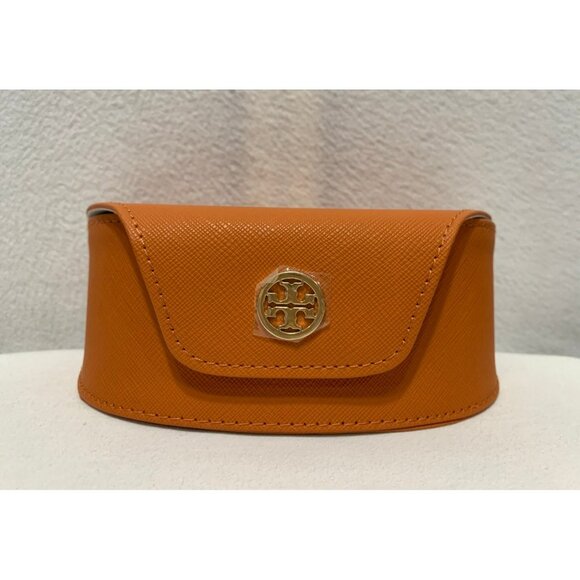 Tory Burch Accessories - NEW Tory Burch Sunglasses Case Orange Gold Snap Closure